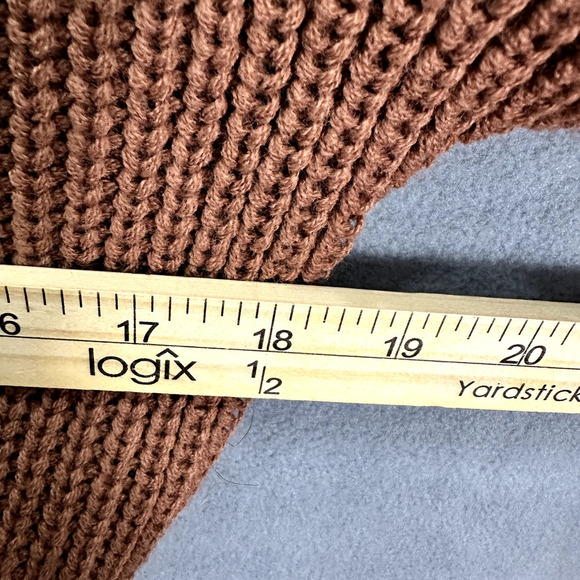 Nastygal collection Sweater Women Small Brown Pullover Shaker Stitch Cozy Goblin - Picture 5 of 6